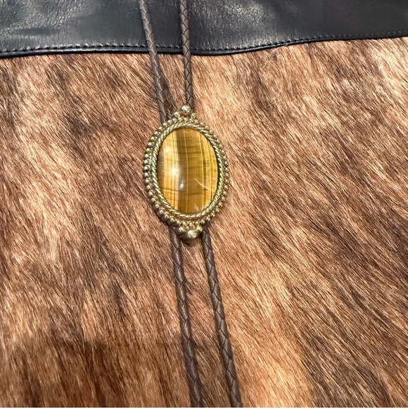 Vintage Tiger’s Eye Bolo Tie - Picture 3 of 8